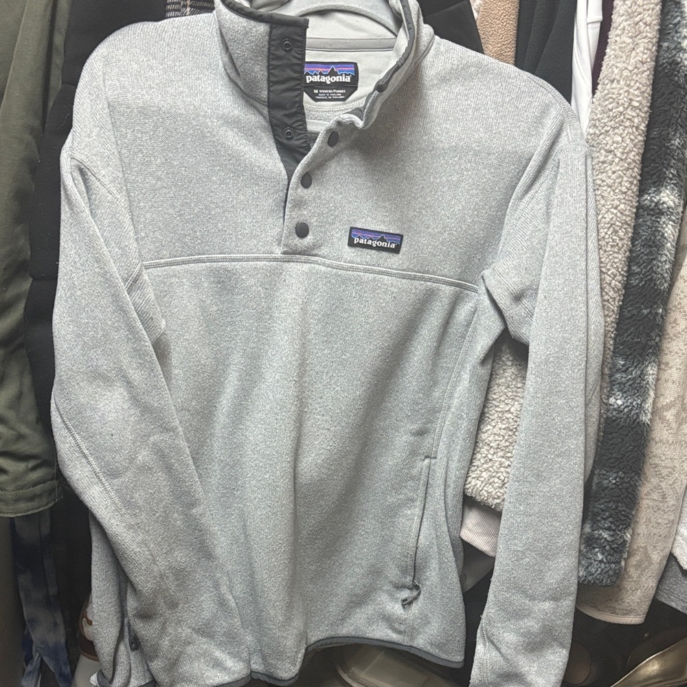 Patagonia Light Gray Fleece Pullover